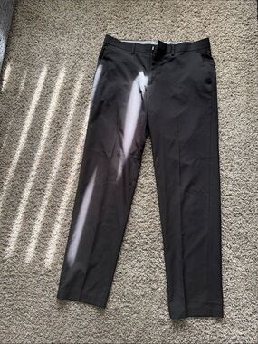 Men's Black Haggar Dress Pants - Straight Fit